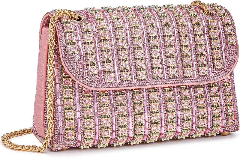 BBTT.ful Shoulder Bags Crossbody Bag Purses Handbags Crystals Rhinestone Evening Bag for Women Clutch Purse with Chain - Image 1